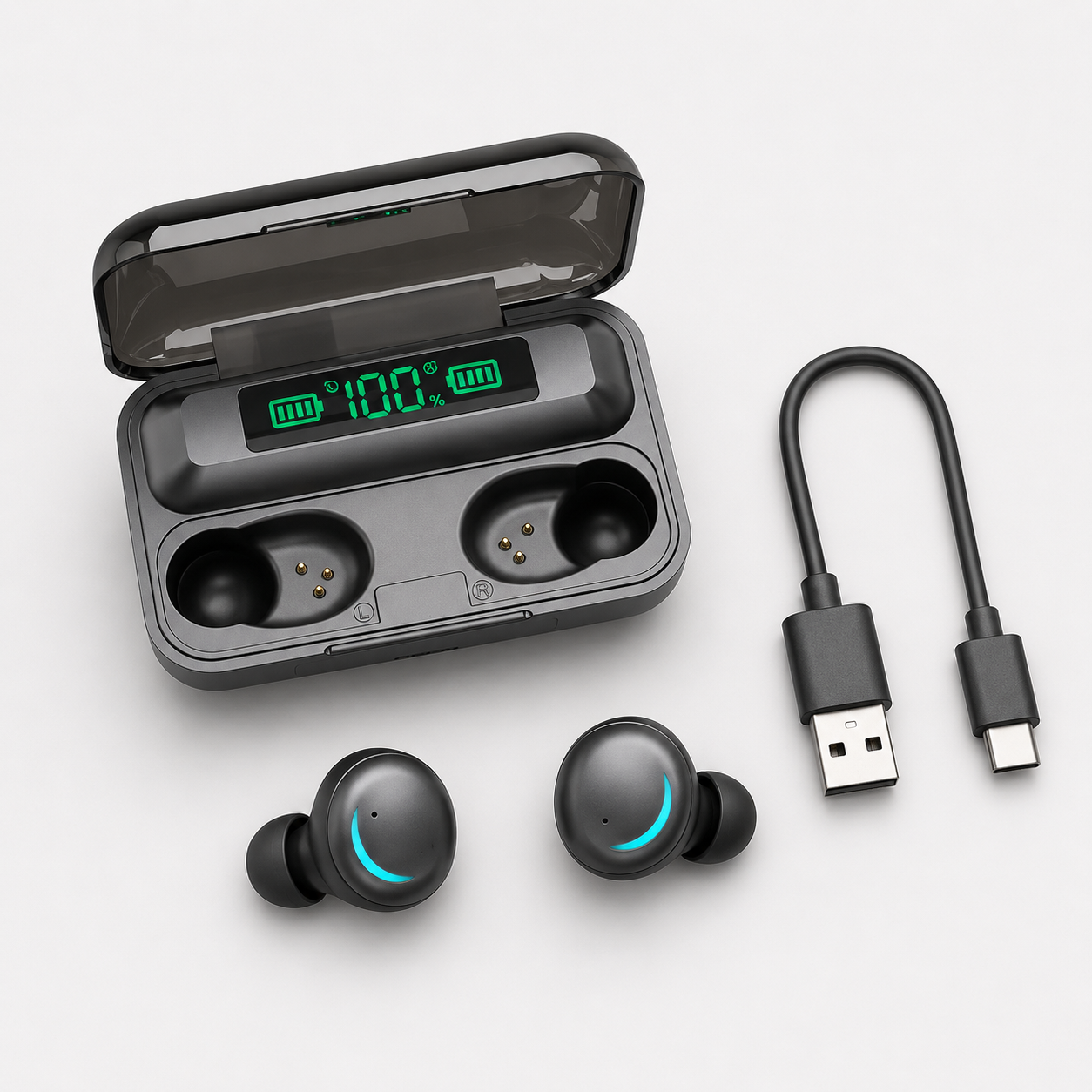 Audífono Inalámbricos F9 Con Power Bank