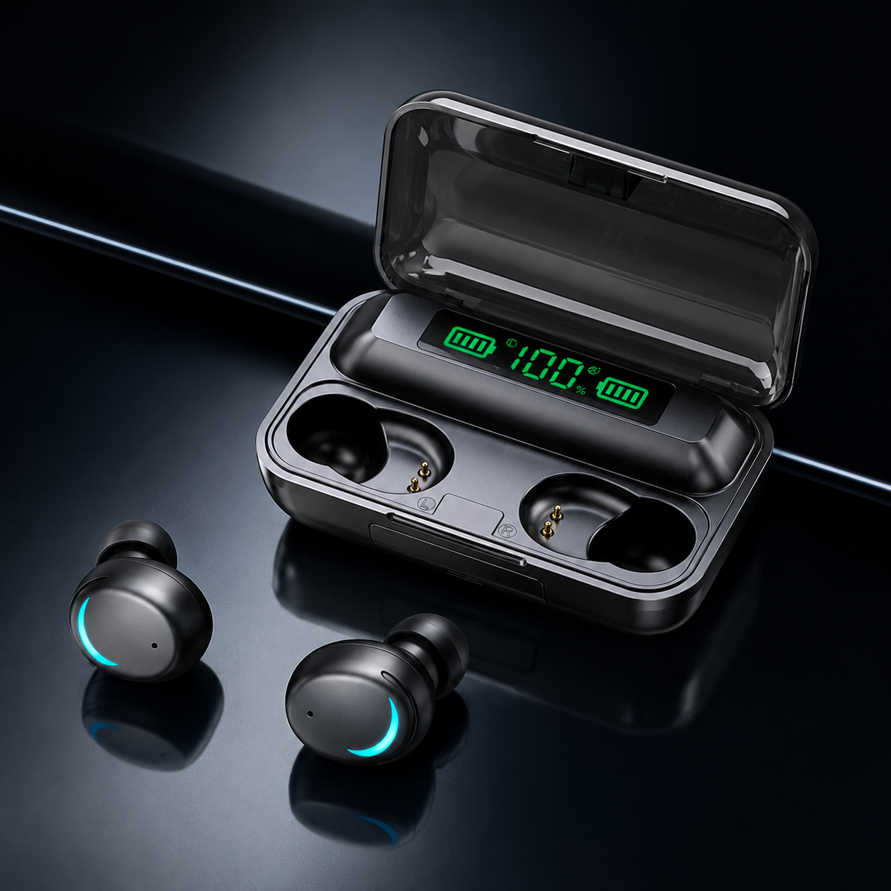 Audífono Inalámbricos F9 Con Power Bank