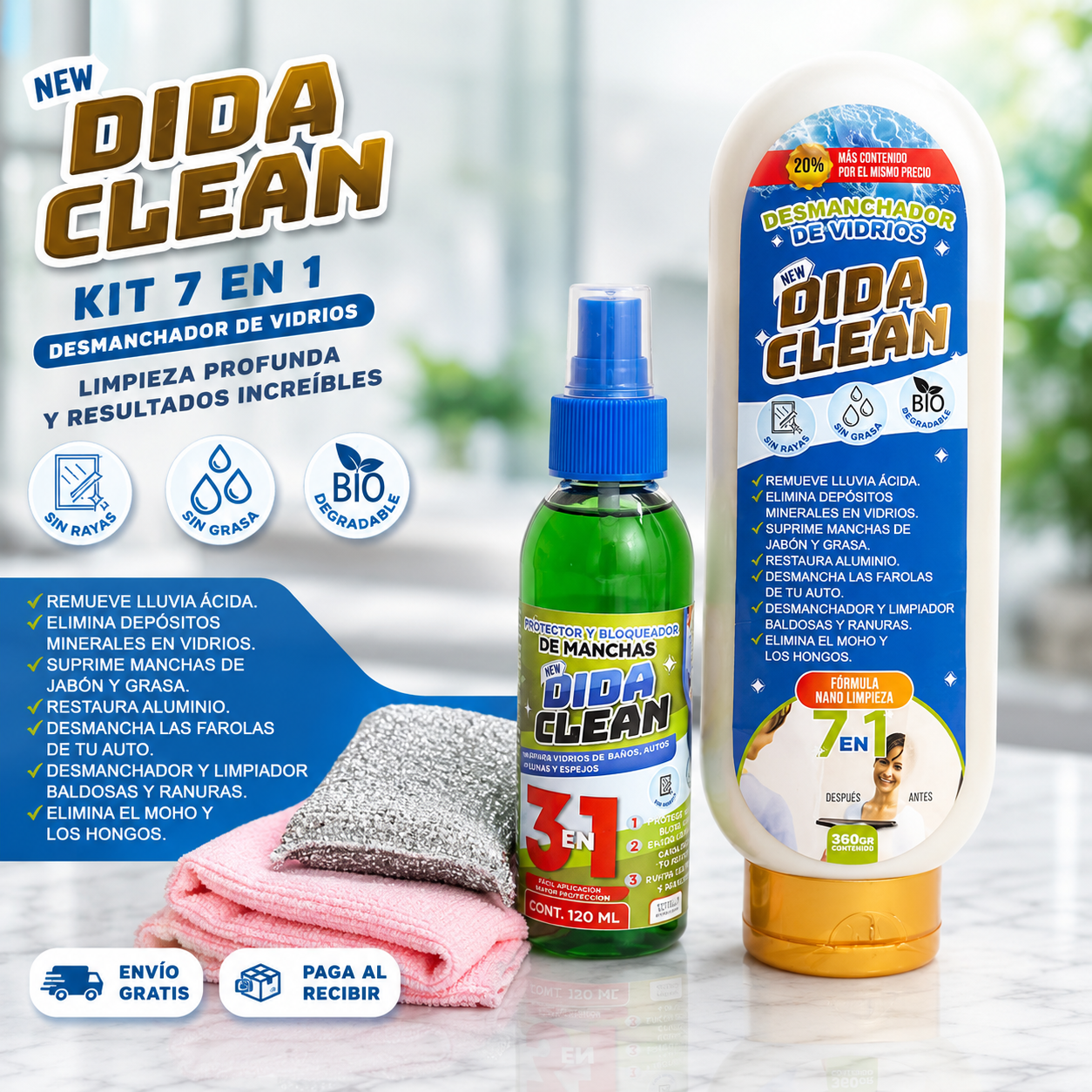 Desmanchador De Vidrios Dida Clean